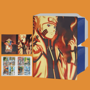 Classeur/ Portfolio de rangement A5 Naruto mode Kurama pour cartes de collection 4 emplacements par page/240 emplacements total.